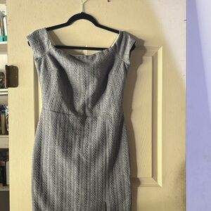 ALI & JAY Gray Textured Midi Dress